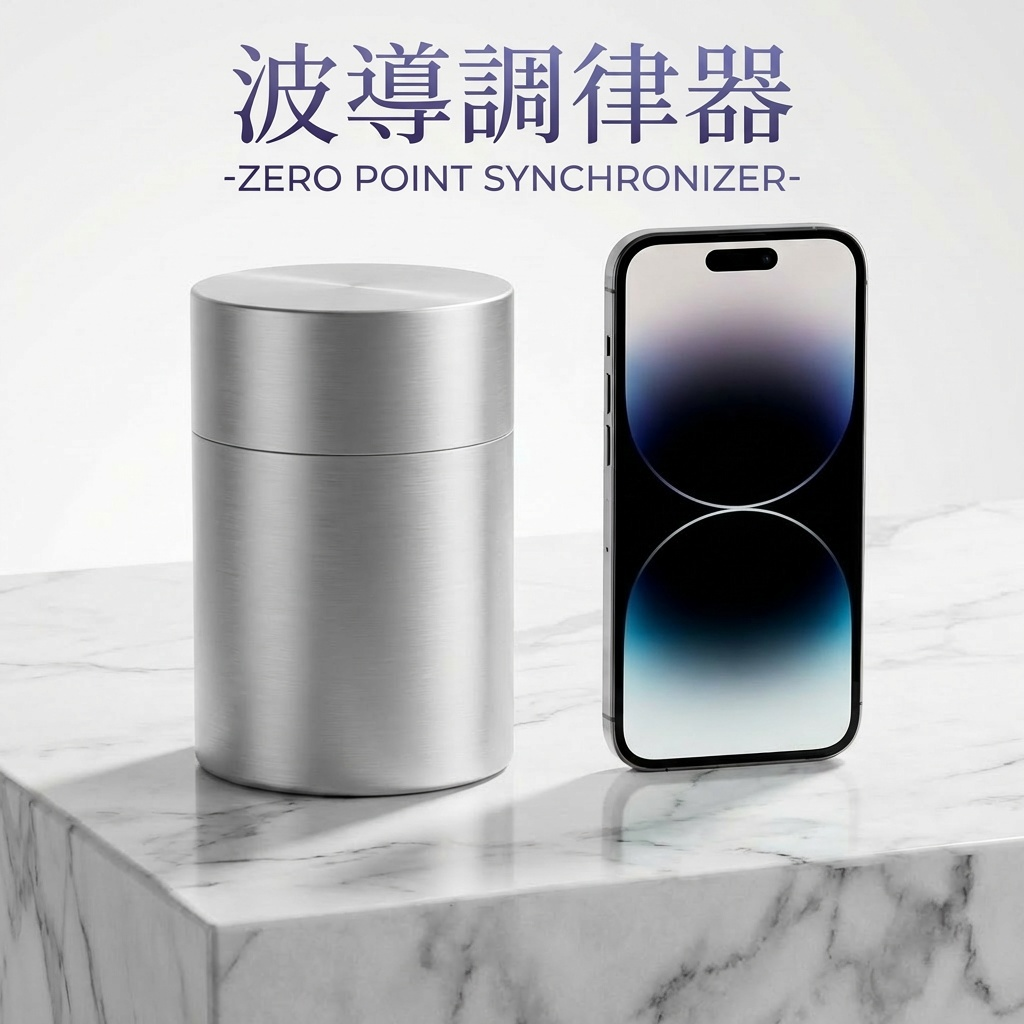 波導調律器とスマートフォンのサイズ比較 - コンパクトな手のひらサイズ